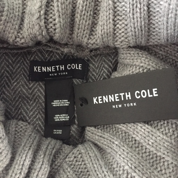 Kenneth Cole New York Border Stripe Poncho - Picture 5 of 6